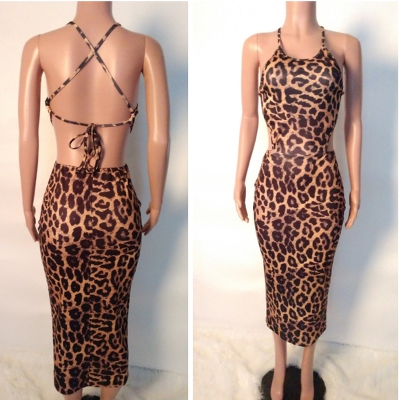 Leopard print bodycon dress. - Picture 2 of 4
